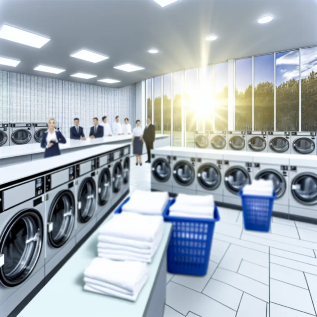 Rendezett, modern mosoda tiszta ruhákkal a Wash & Dry HU-nál