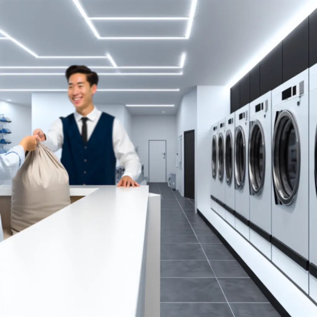 Mosodai folyamatot bemutató illusztráció a Wash & Dry HU-nál